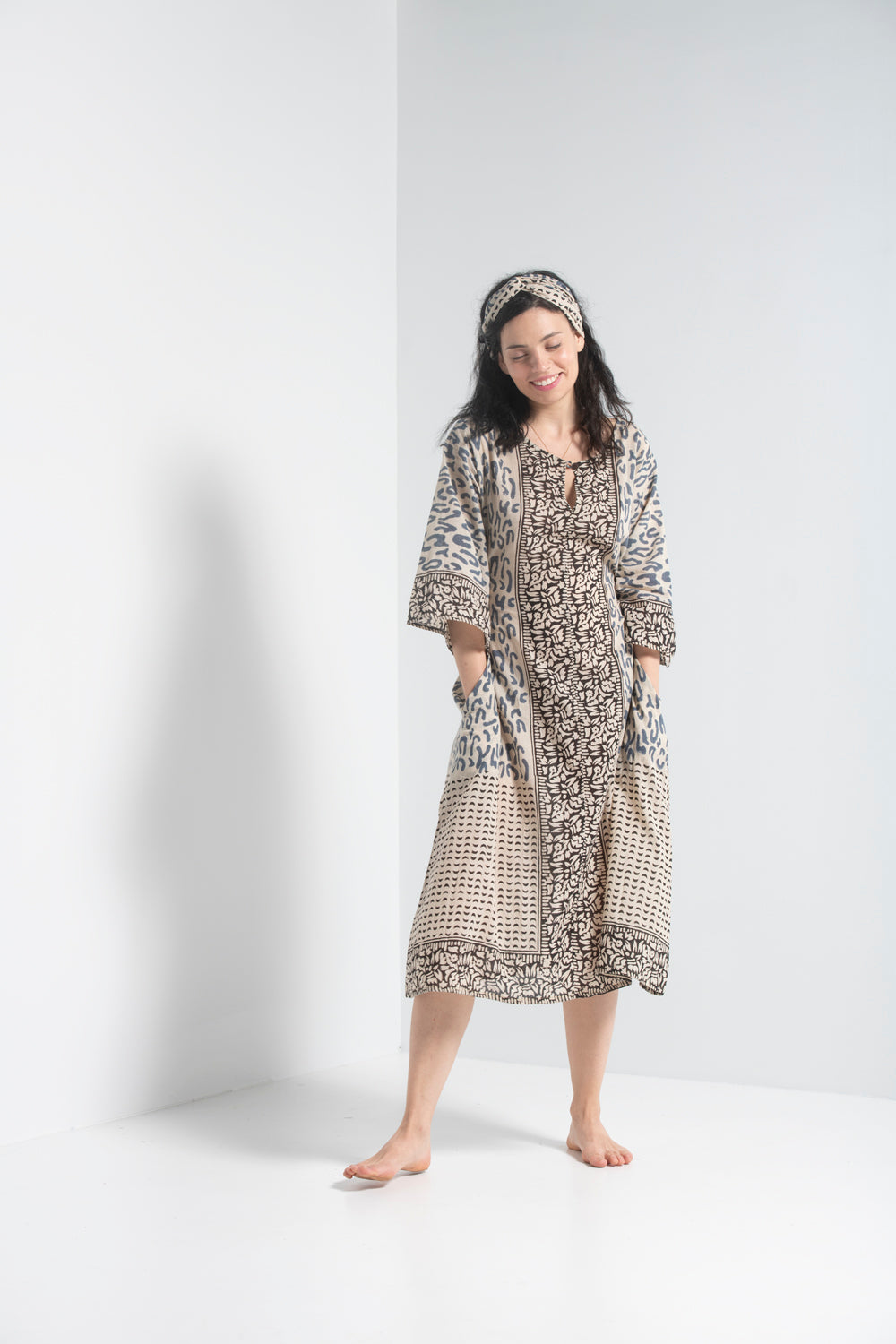 Hand Block Printed Dress | Women's Printed Dress | iriswand