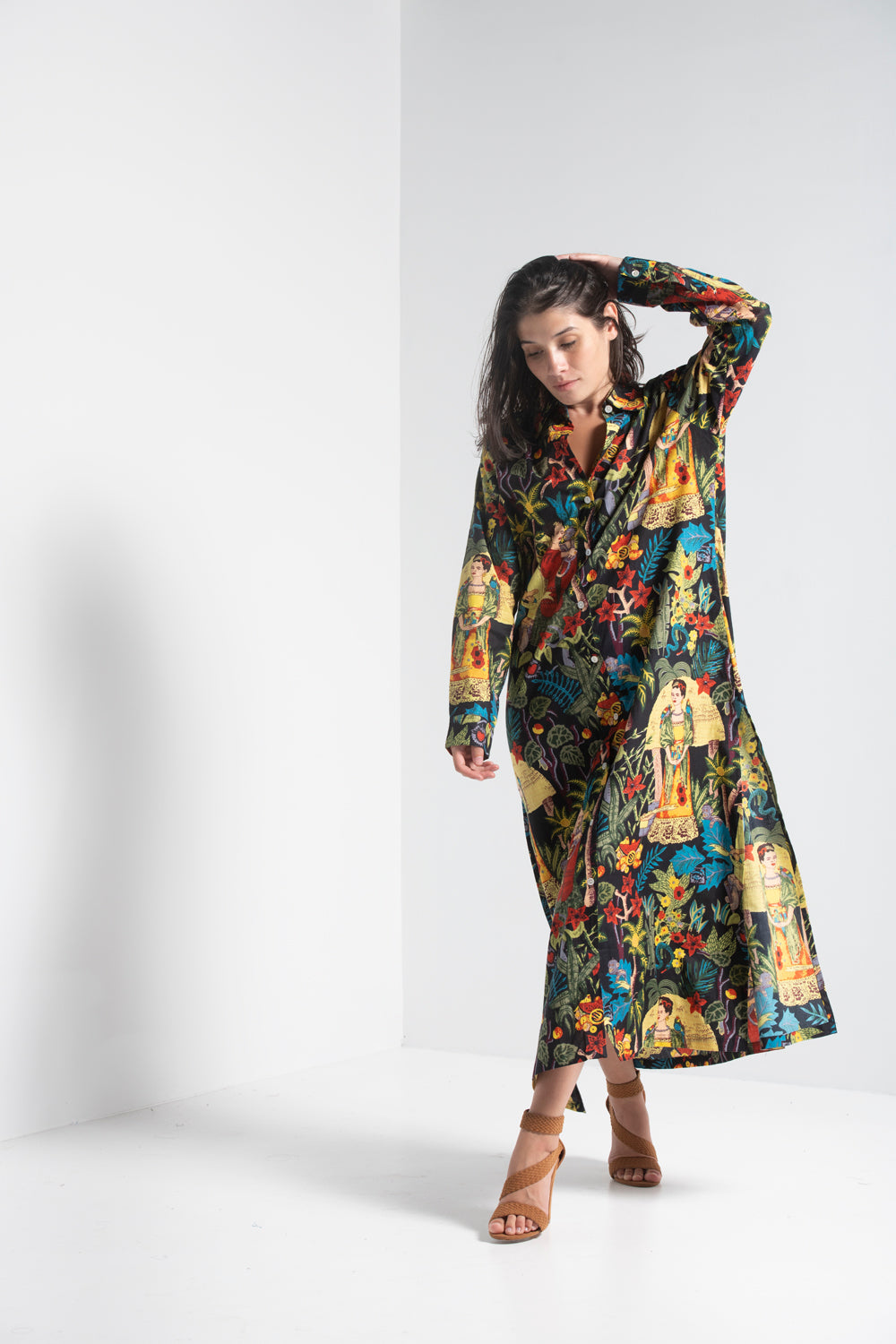 Women's Button Up Dress | Women's Long Cover Up | iriswand