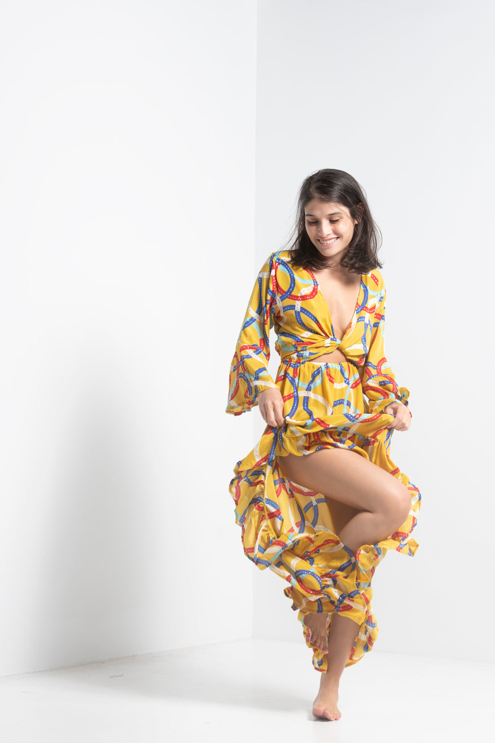 Long Sleeve Dress | Long Sleeve Printed Dress | iriswand