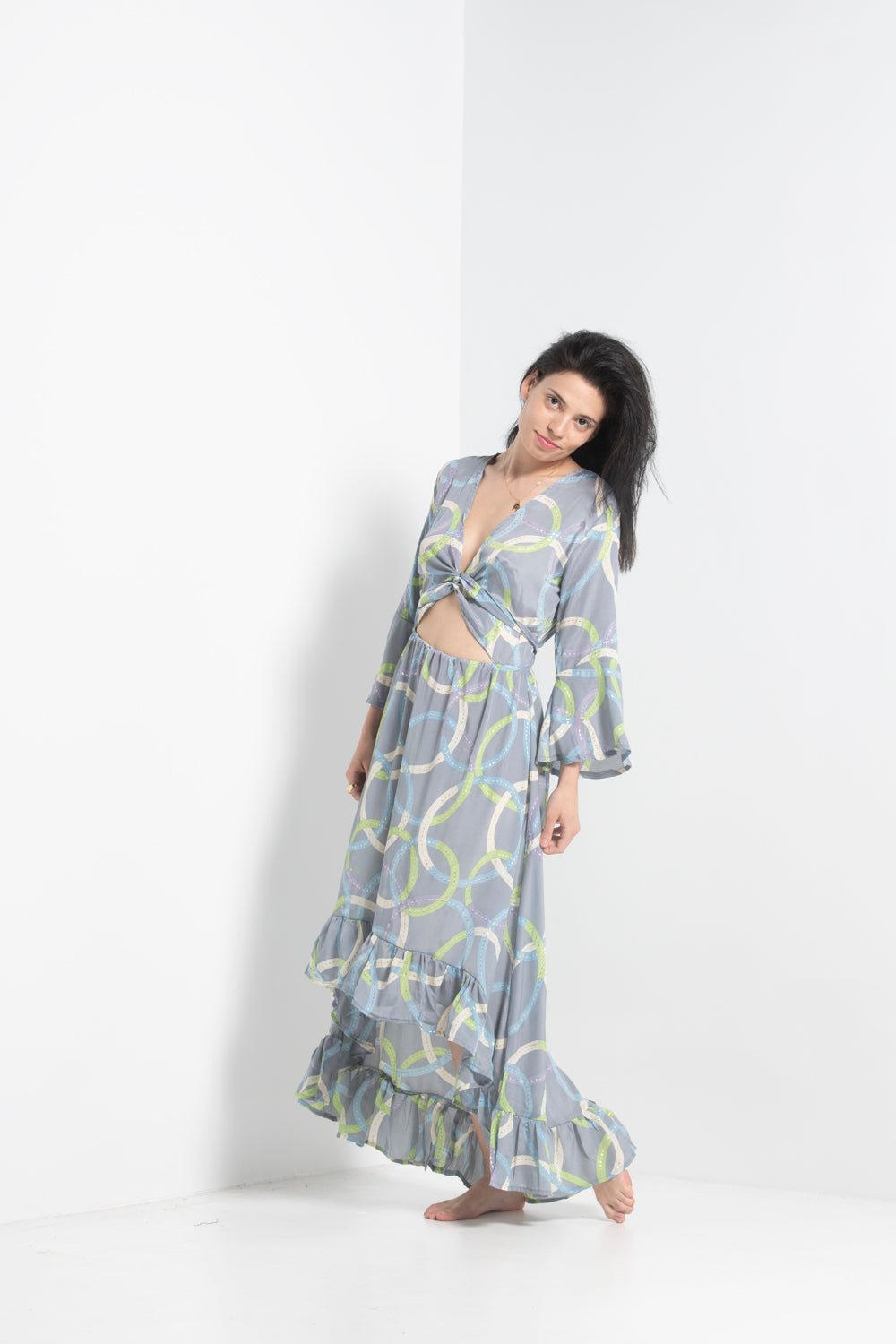 Long Sleeve Dress | Long Sleeve Printed Dress | iriswand