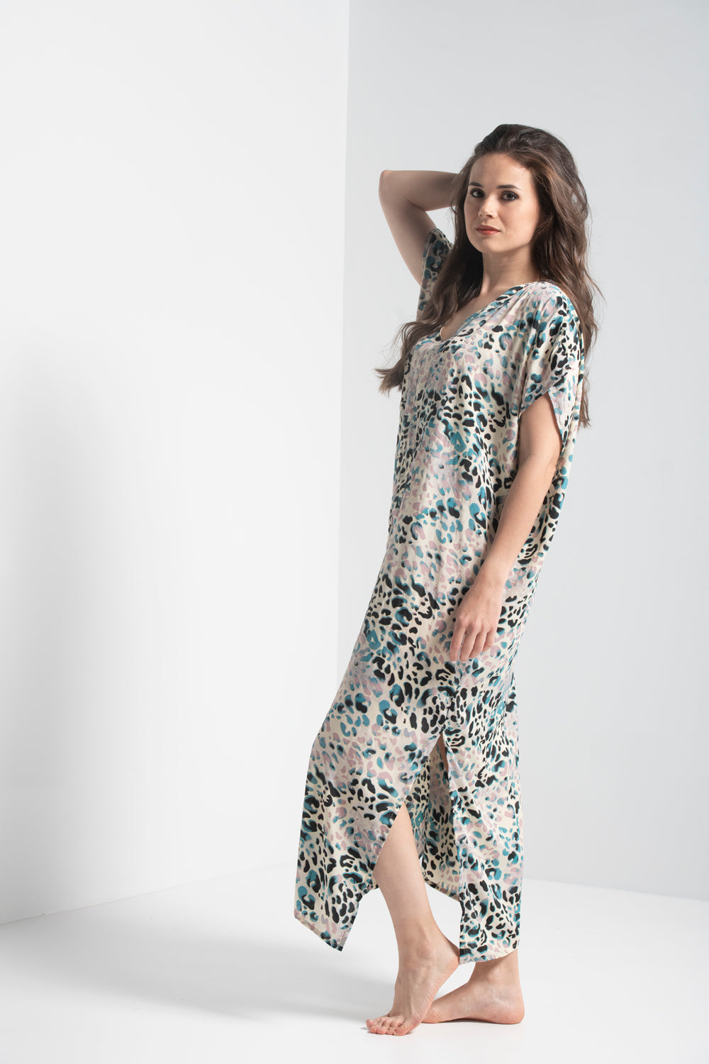 Leopard Pattern Long Dress | Women's Long Dress | iriswand