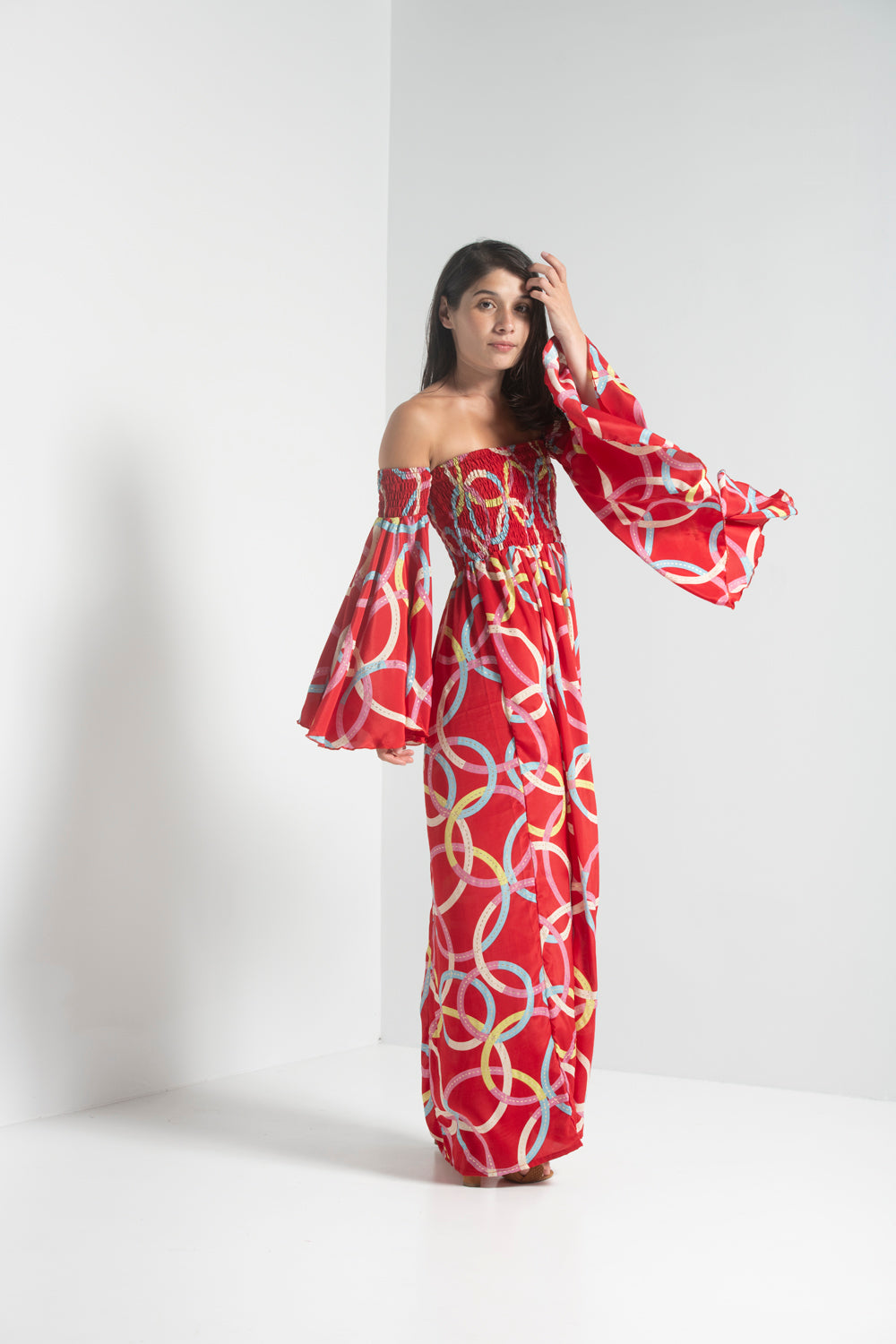 Bell Sleeve Maxi Dress | Women's Bell Sleeve Dress | iriswand