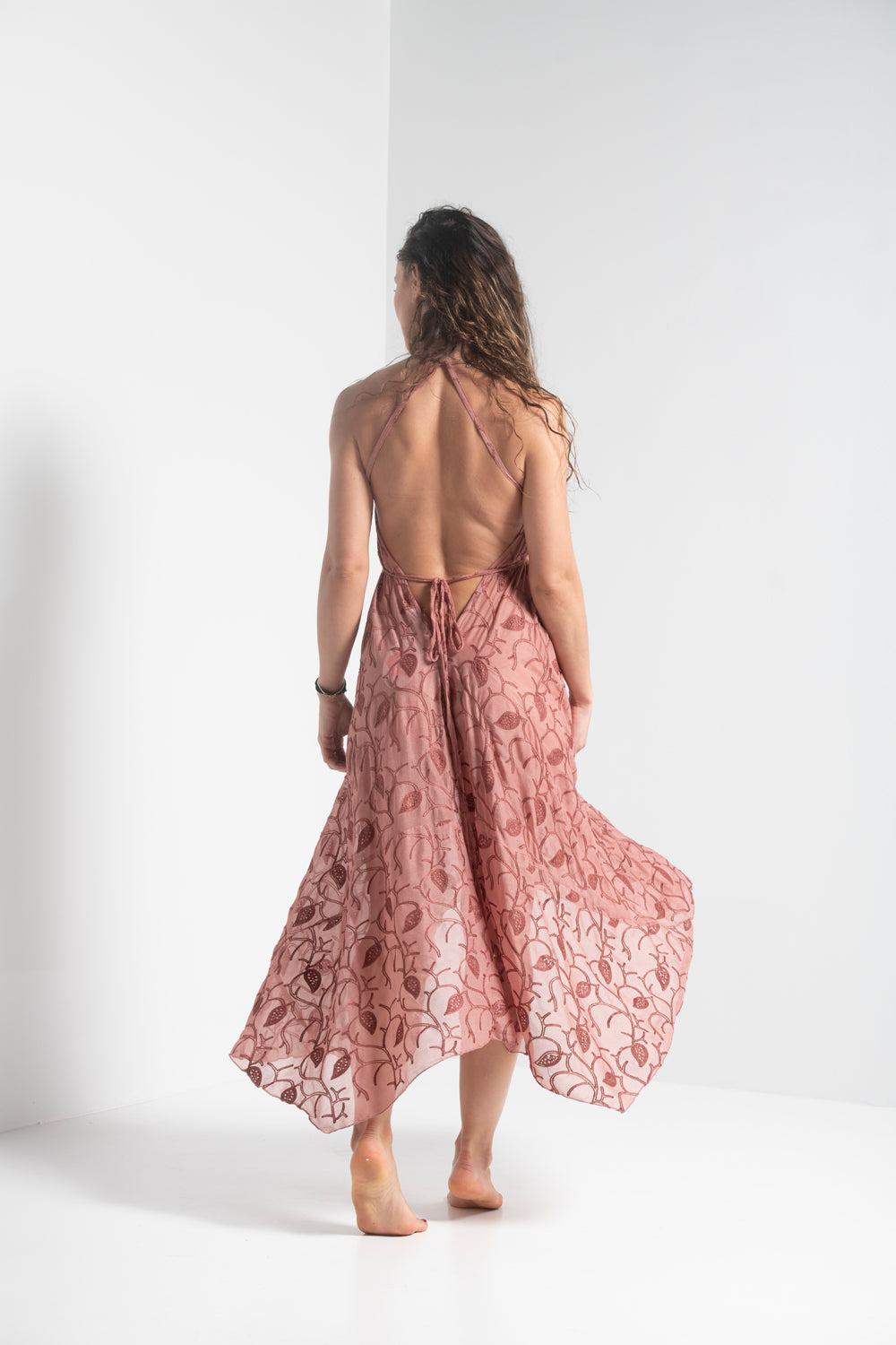 Open Back Long Dress | Oganza Black Dress | iriswand