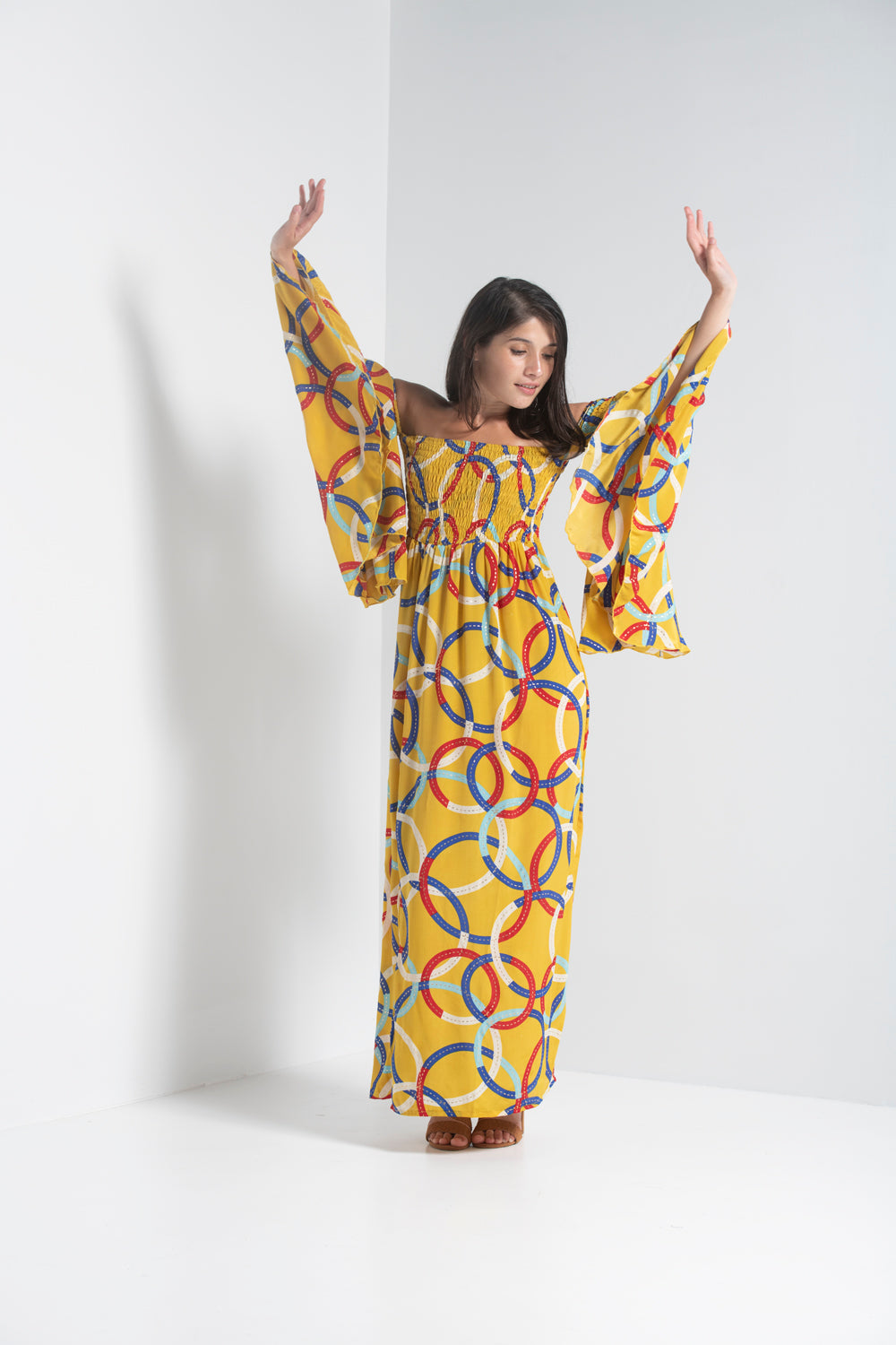 Bell Sleeve Maxi Dress | Women's Bell Sleeve Dress | iriswand