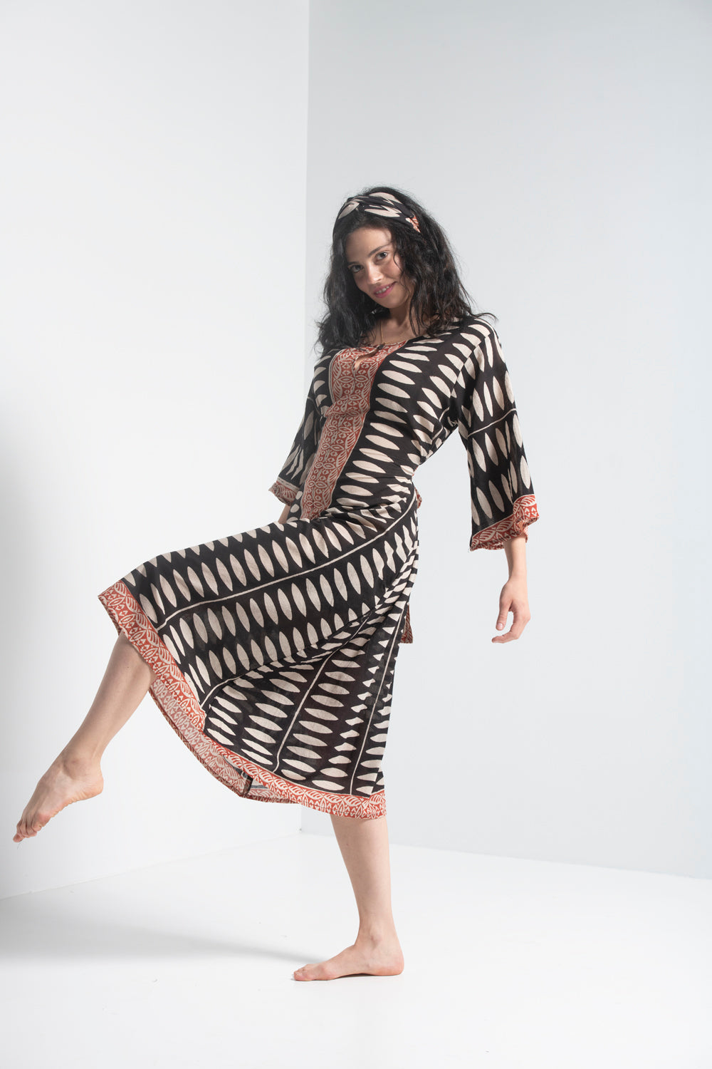 Hand Block Printed Dress | Women's Printed Dress | iriswand